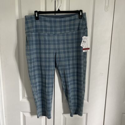 INTRO LOVE THE FIT Women's Elastic Waist Tummy Control Capri Legging Size 1X